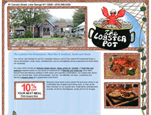 Tablet Screenshot of lakegeorgelobsterpot.com